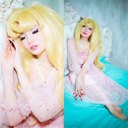 [@usagi_lunnaya ]  "CHIC STAR MESH" DRESS K060107