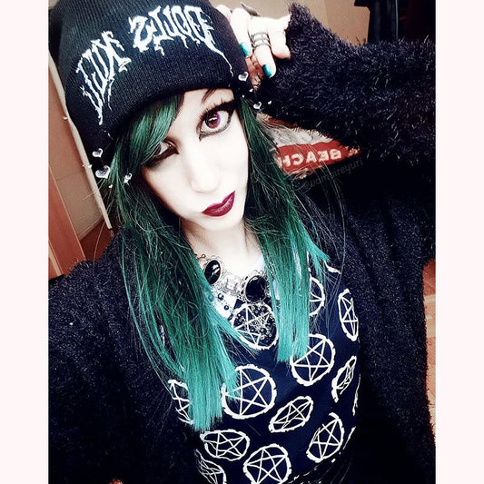 [@vampire.yuri] "DARK GREEN MEDIUM LONG STRAIGHT" WIG K071710REVIEW